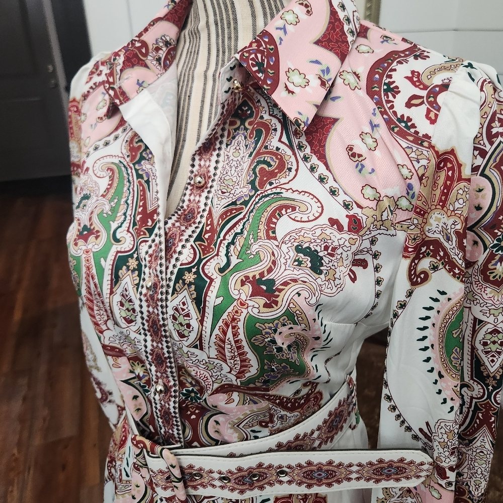 Paisley L'ATISTE Belted Dress - Picture 7 of 12